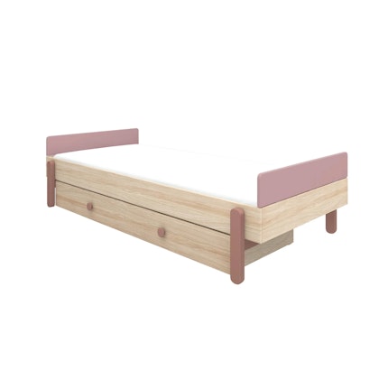 Flexa, children's bed single bed 90x200 cm Popsicle, cherry oak