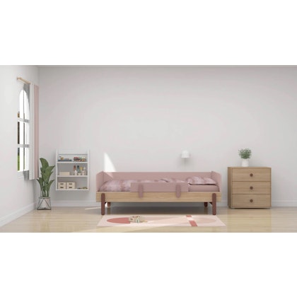 Flexa, children's bed daybed 90x200 cm Popsicle, cherry oak