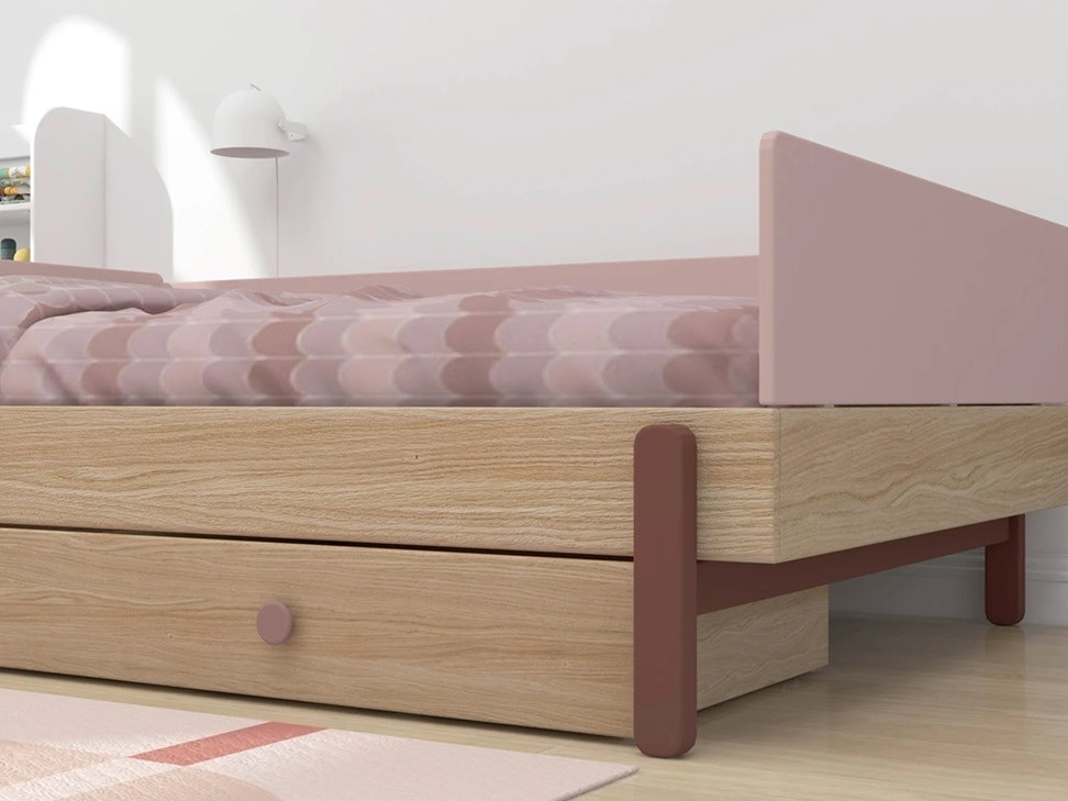 Flexa, children's bed daybed 90x200 cm Popsicle, cherry oak 