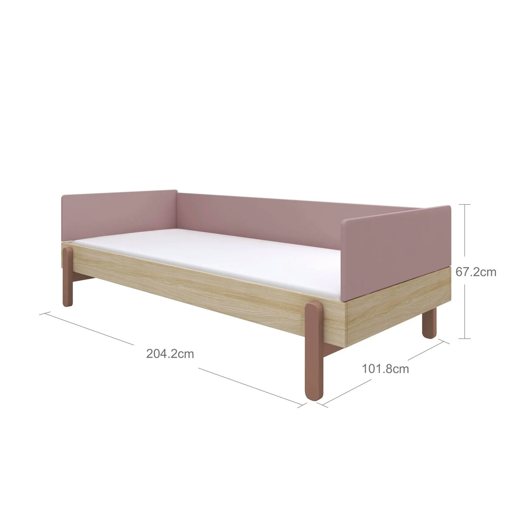 Flexa, children's bed daybed 90x200 cm Popsicle, cherry oak 