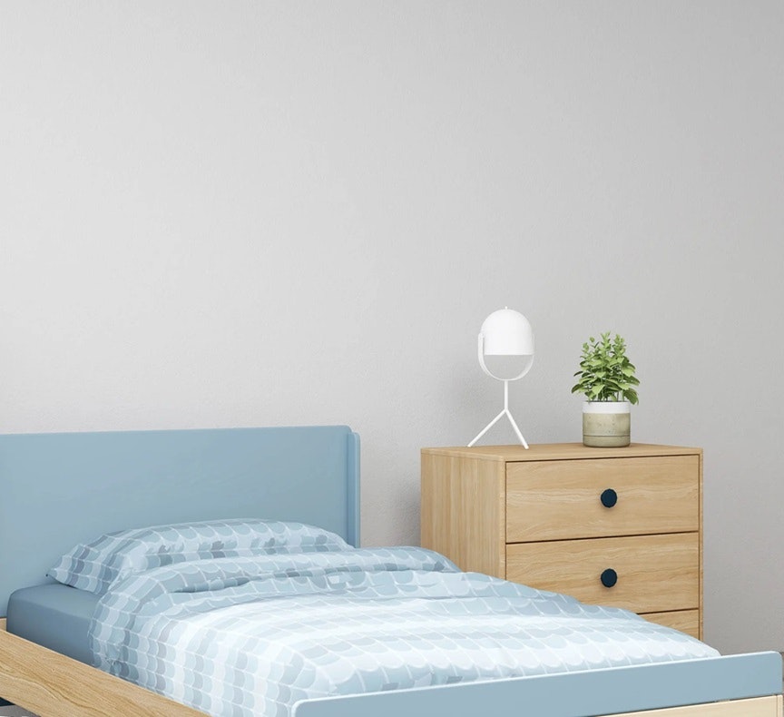 Flexa, children's bed with high headboard 120x200 cm Popsicle, blueberry oak 