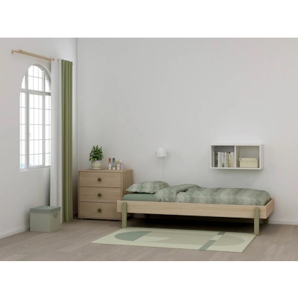 Flexa, children's bed 90x200 cm Popsicle, kiwi oak