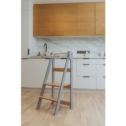 Duck Woodworks, Foldable kitchen helper, grey/natural