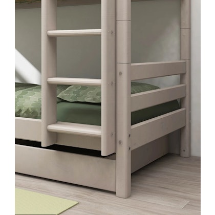 Flexa, high bunk bed Classic 90x200 cm, grey