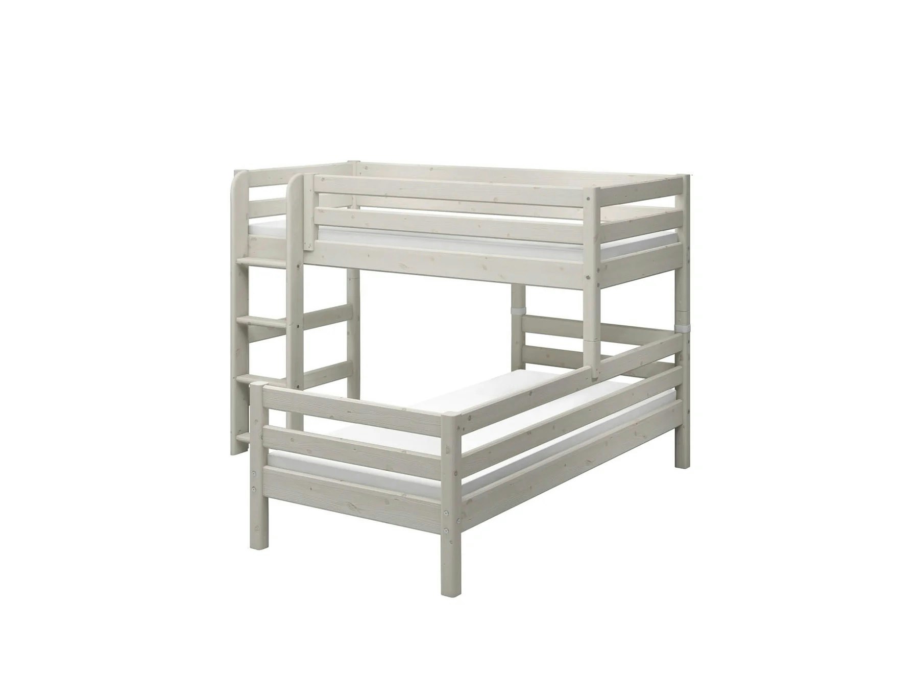 Flexa, bunk bed loft bed with extra bed Classic 90x200 cm, white 