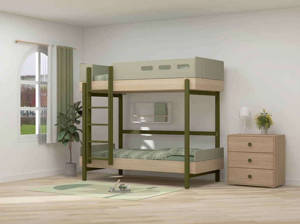 Flexa, bunk bed Popsicle 90x200 cm, kiwi oak 