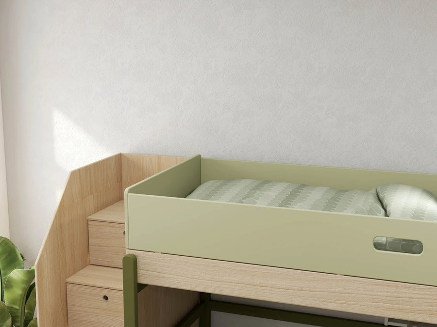 Flexa, family bed stairs Popsicle 90x200/140x200, kiwi oak 