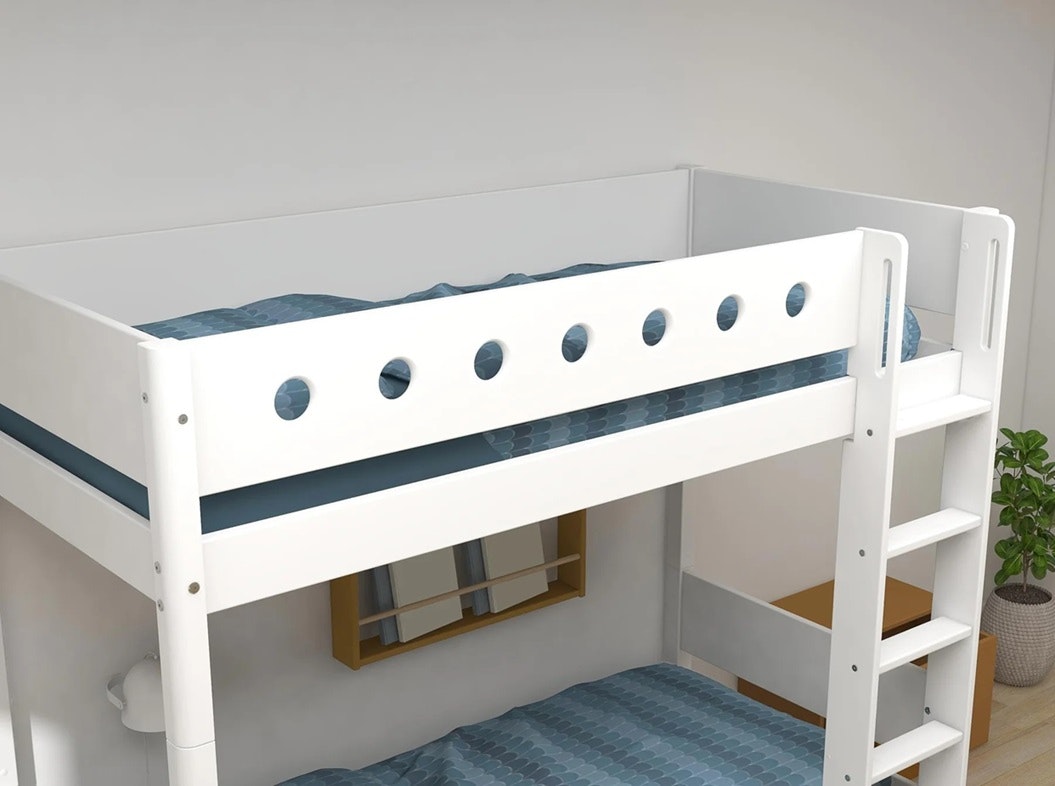 Flexa, high bunk bed White 90x200 cm 