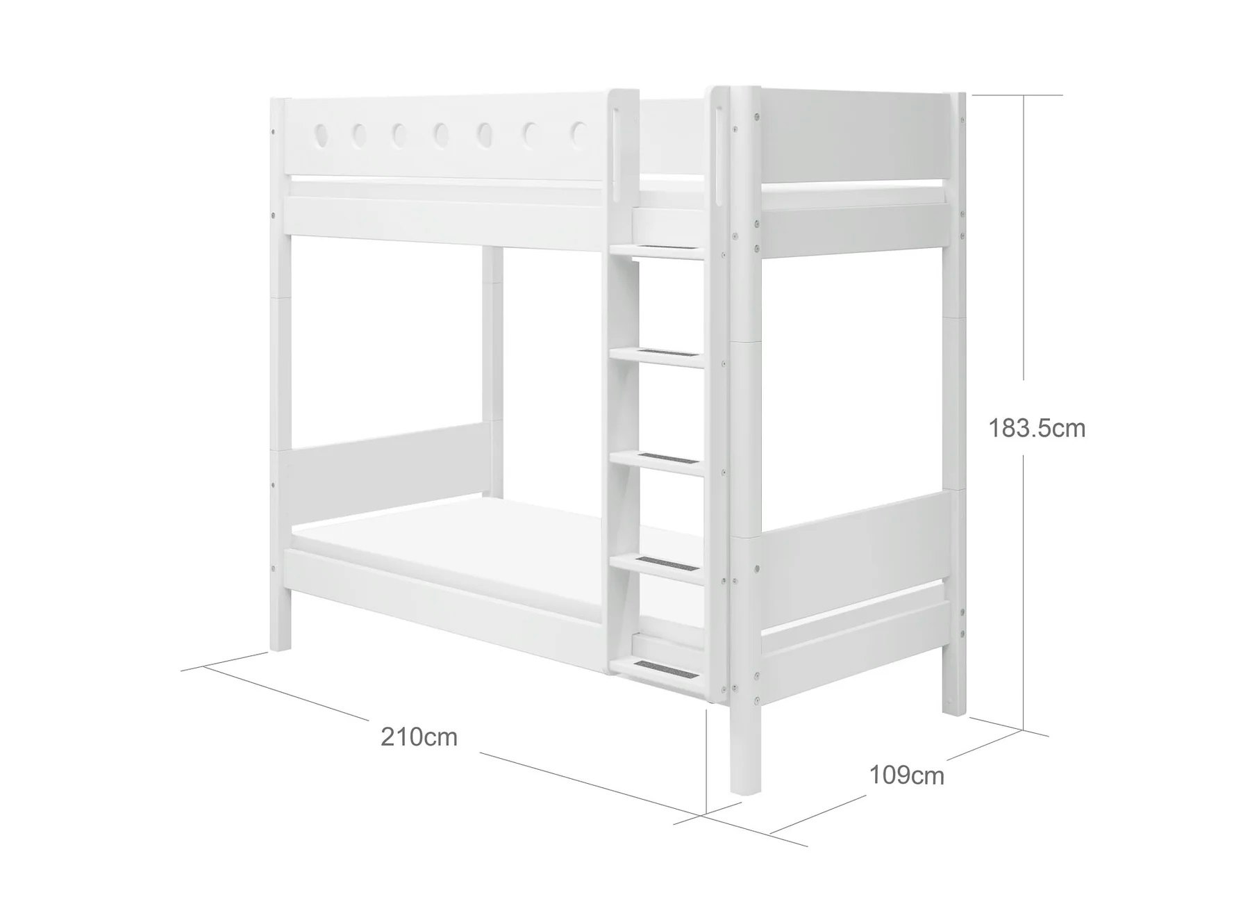 Flexa, high bunk bed White 90x200 cm 