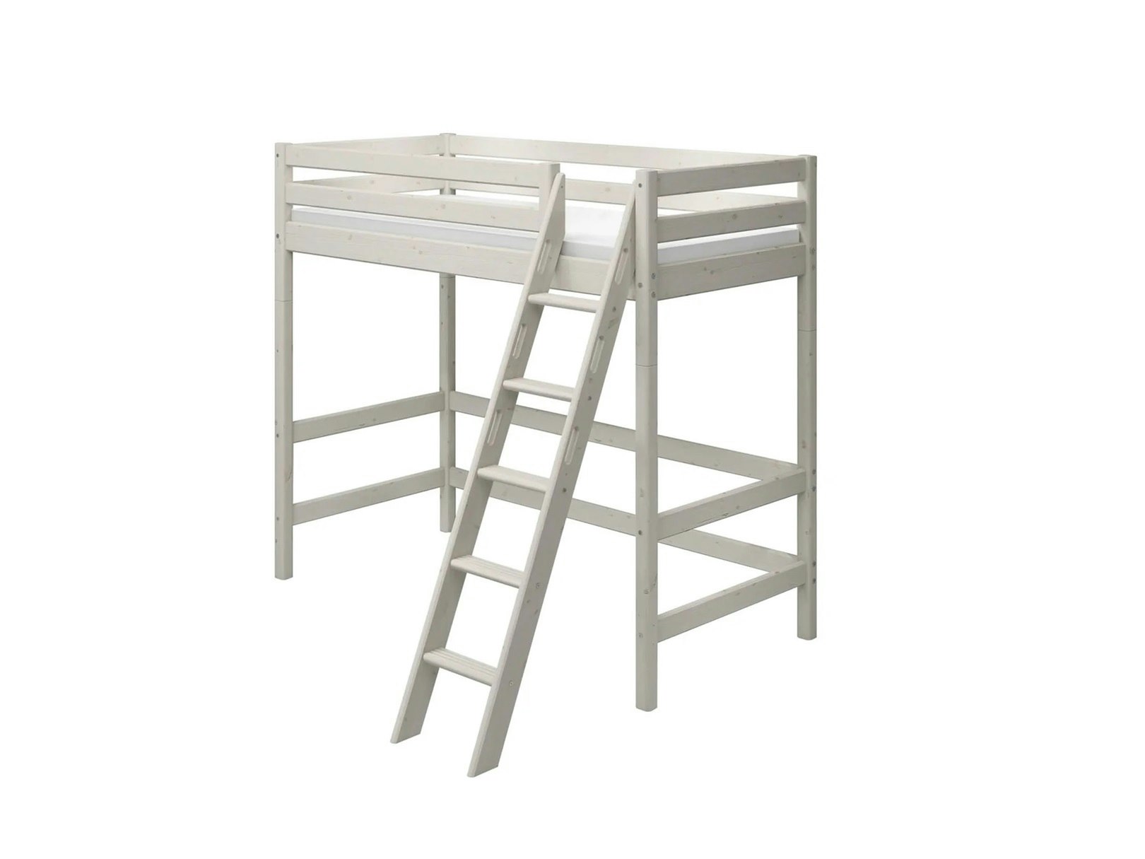 Flexa, high loft bed 90x200 cm Classic, white 