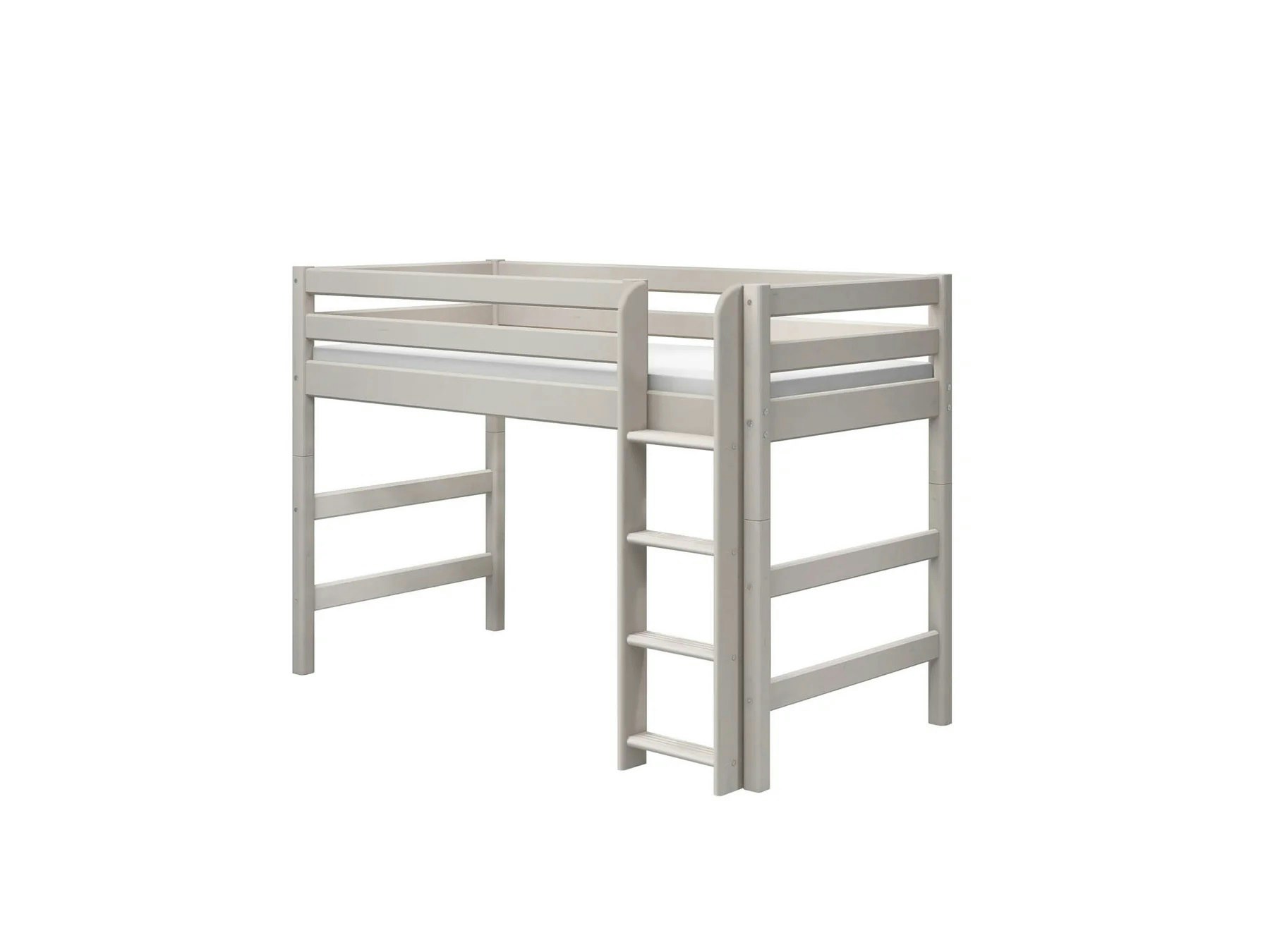 Flexa, loft bed 90x200 cm Classic, grey 