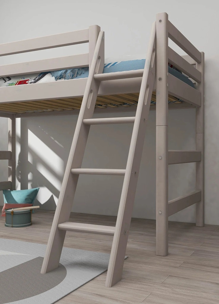 Flexa, loft bed 90x200 cm Classic, grey 