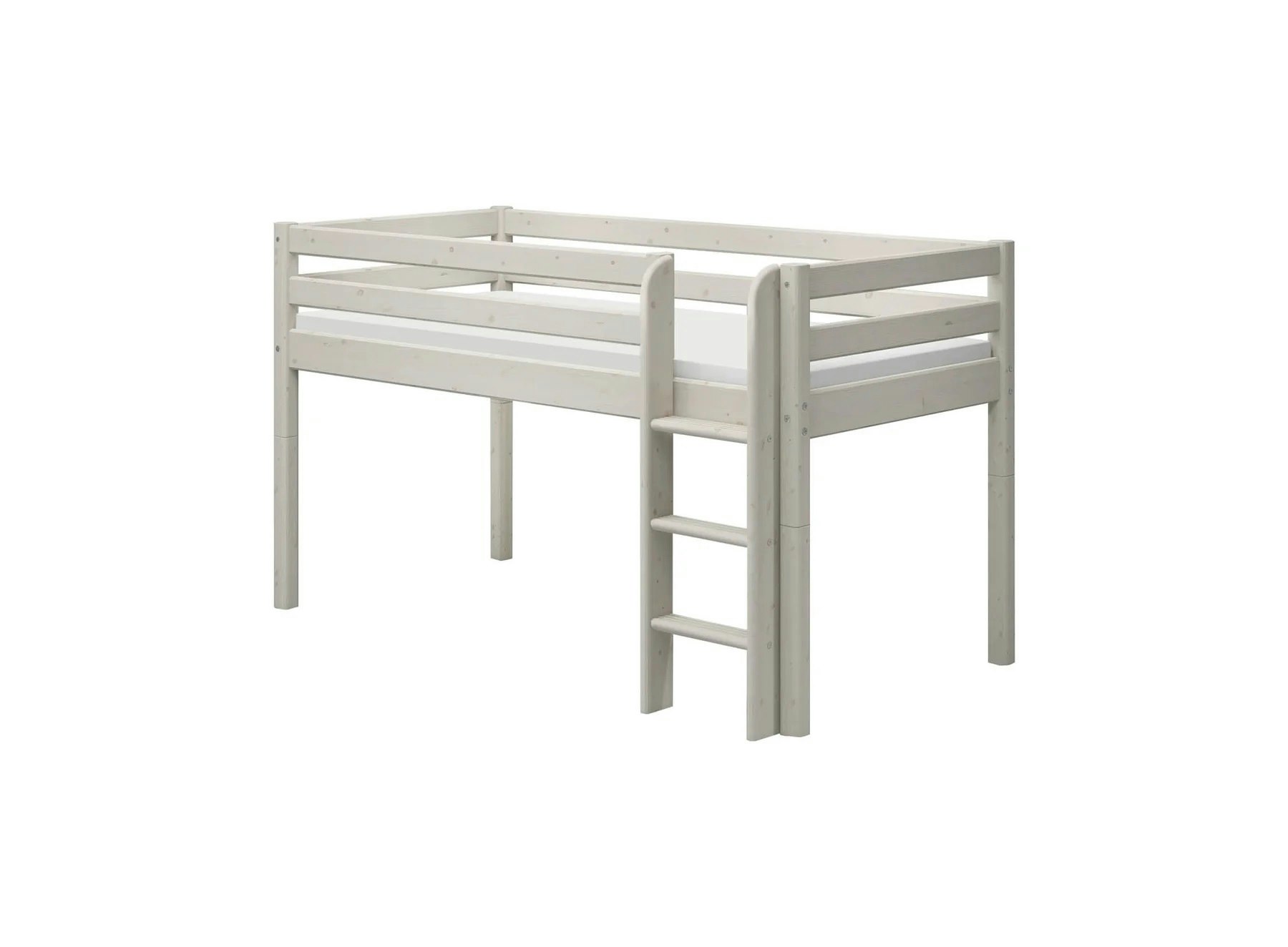 Flexa, low loft bed 90x200 cm Classic, white 