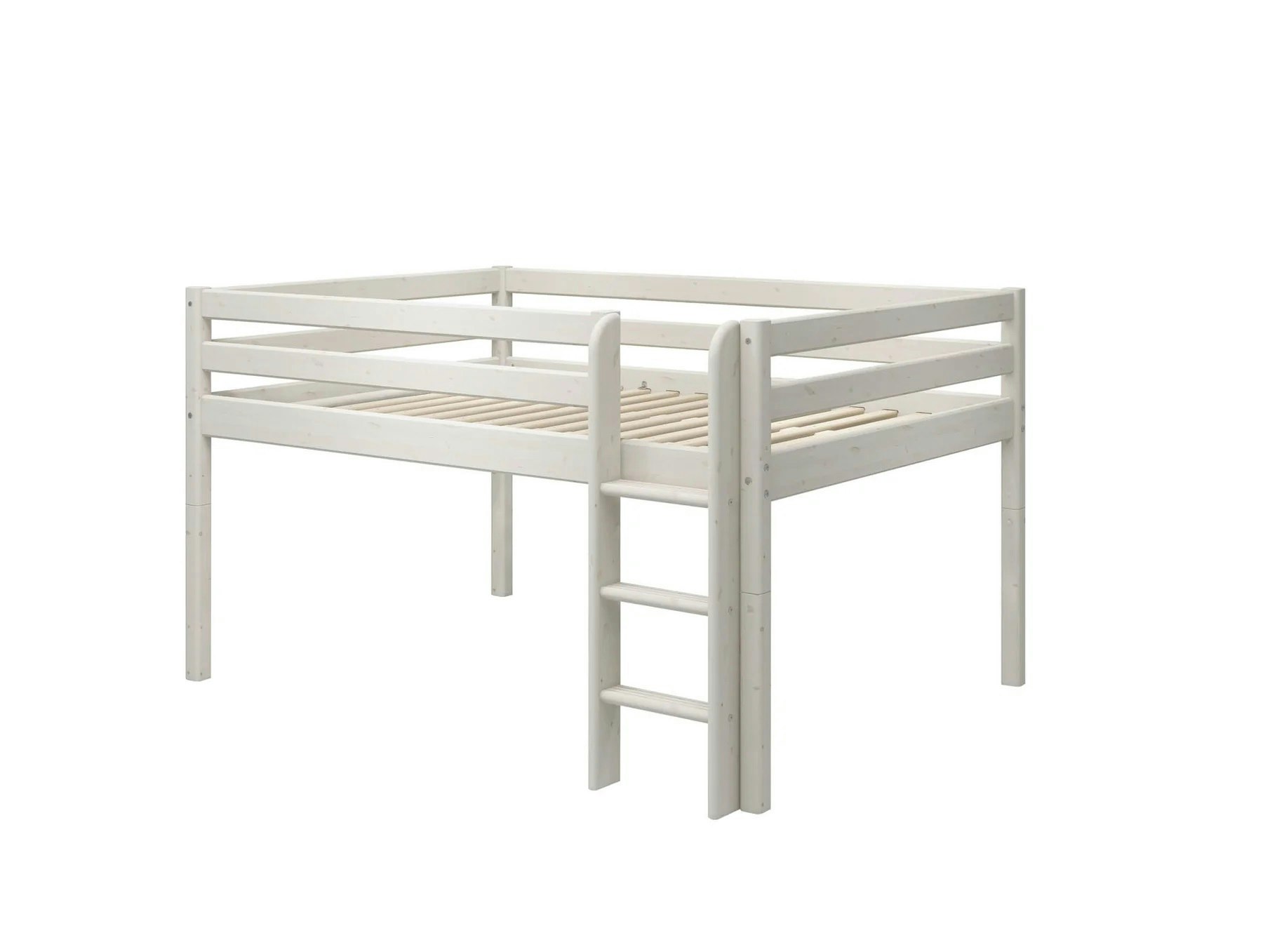 Flexa, low loft bed 140x200 cm Classic, white 