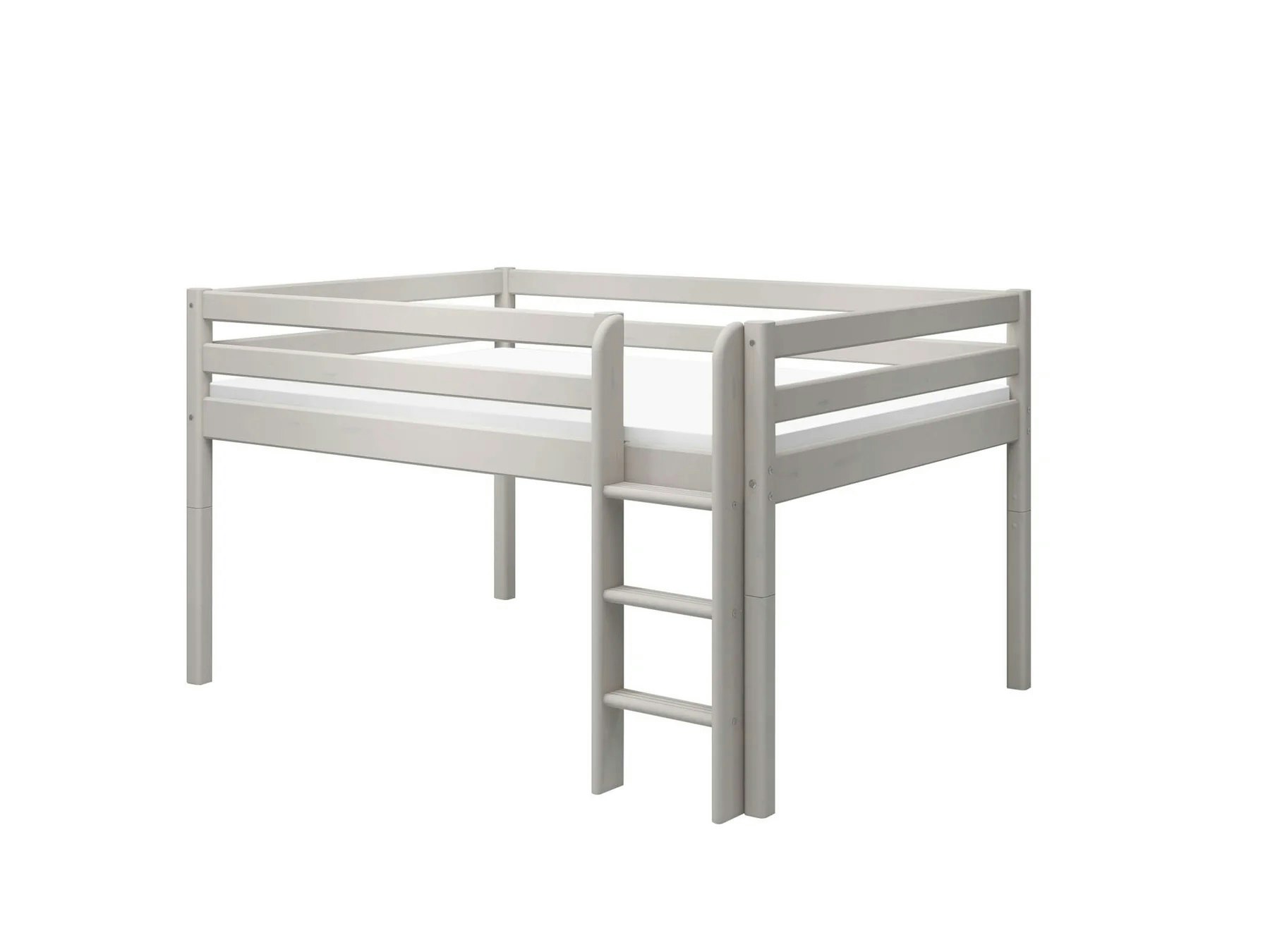 Flexa, low loft bed 140x200 cm Classic, grey 