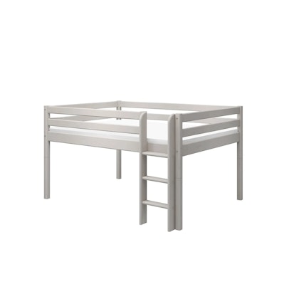 Flexa, low loft bed 140x200 cm Classic, grey