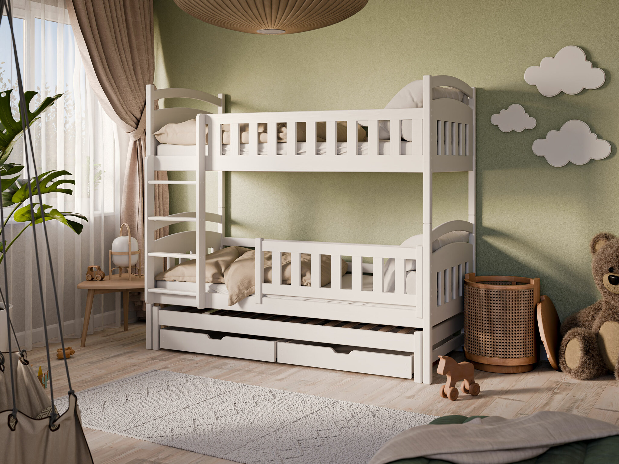 Bunk bed with three beds Betty 