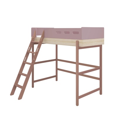 Flexa, high loft bed 90x200 cm Popsicle, cherry oak