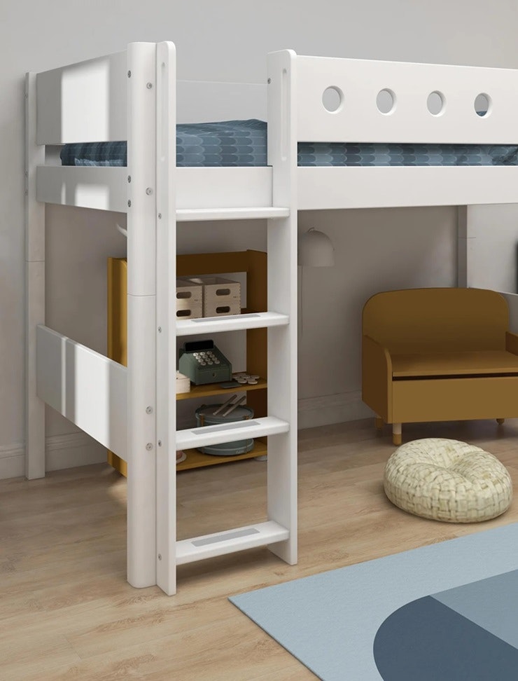 Flexa, loft bed 90x200 cm White 