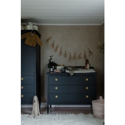 Antique dresser with three drawers for the children's room, green