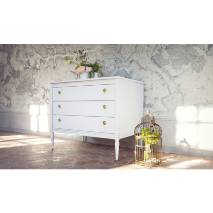 Antique dresser with three drawers for the children's room, white