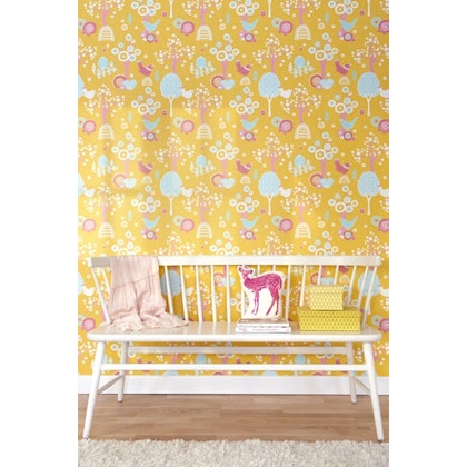 Majvillan, wallpaper for the children's room Cherry Valley, yellow