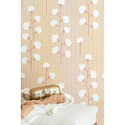 Majvillan, wallpaper for the children's room Sweet cotton, pink