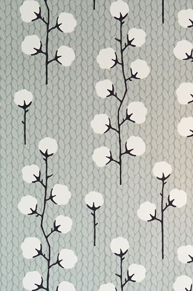 Majvillan, wallpaper for the children's room Sweet cotton, grey 