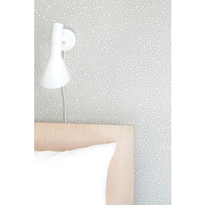 Majvillan, wallpaper for the children's room Dots, grey