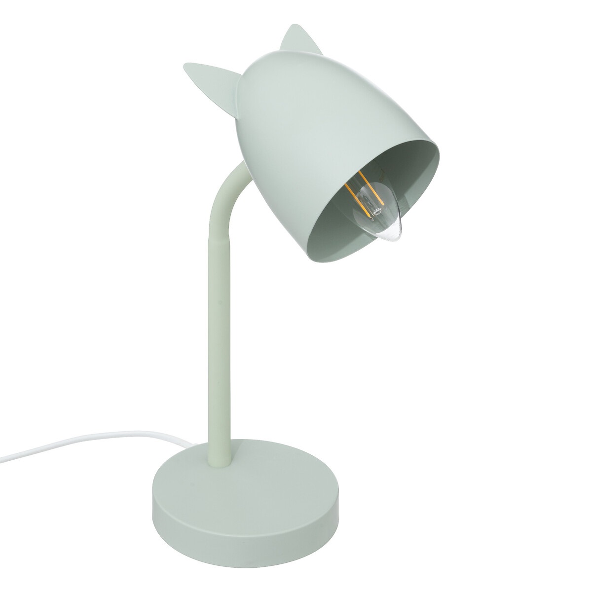 Table lamp with ears for the children's room, green 