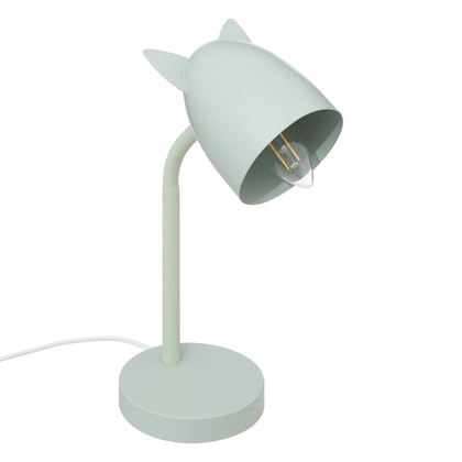 Table lamp with ears for the children's room, green