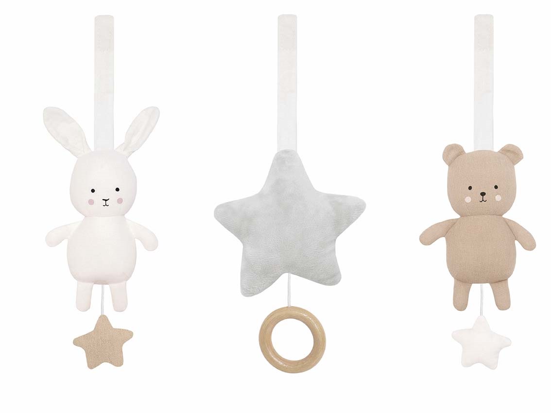 JaBaDaBaDo, figures for baby gym Teddy & Bunny, beige 