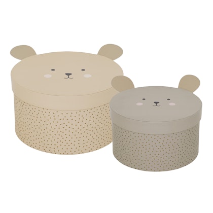 Jabadabado, storage box Teddy 2-pack, beige