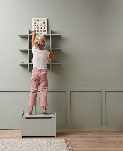Kid's Concept, wall shelf 3-level Star, light green