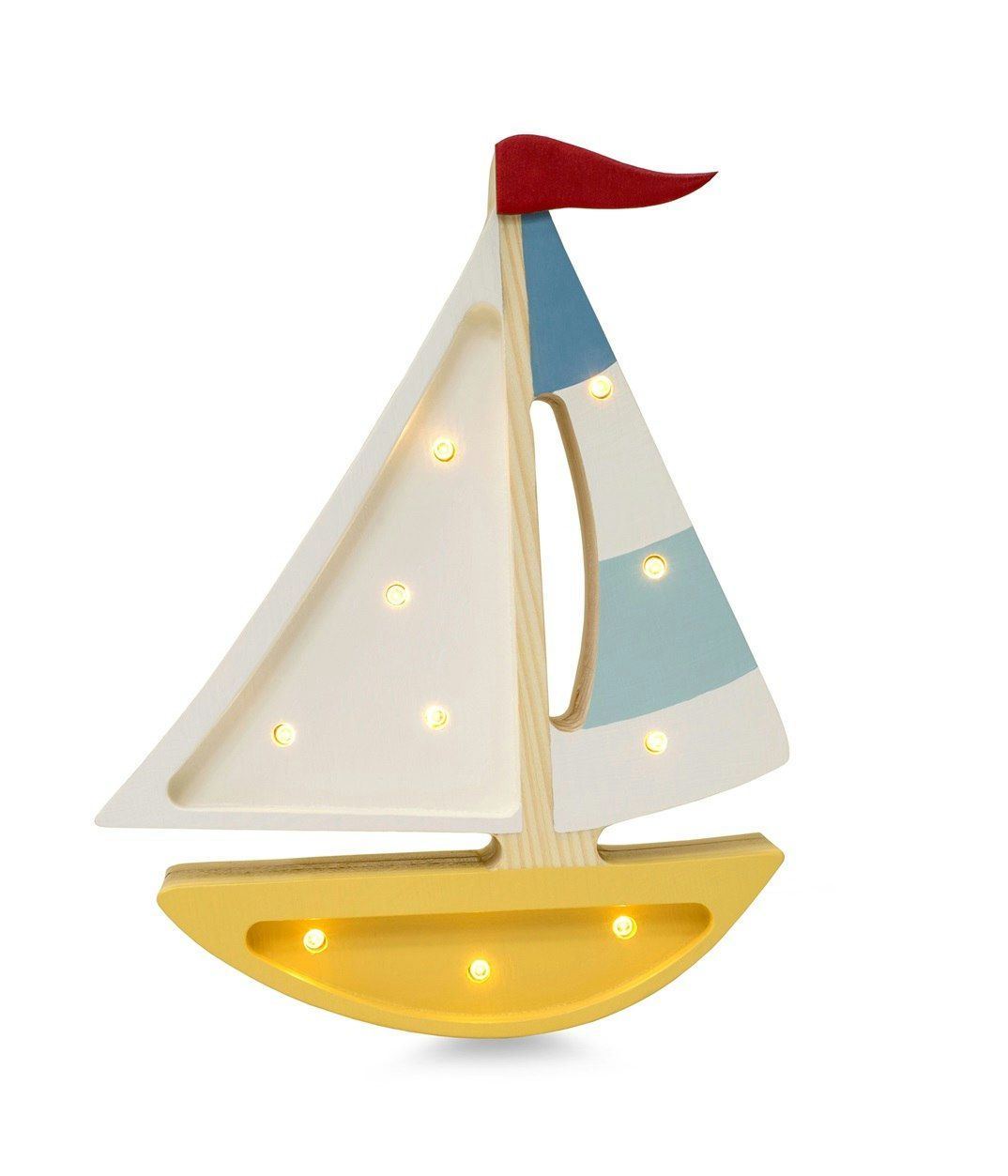 Little Lights, Night lamp for the children's room, Sailboat mustard 