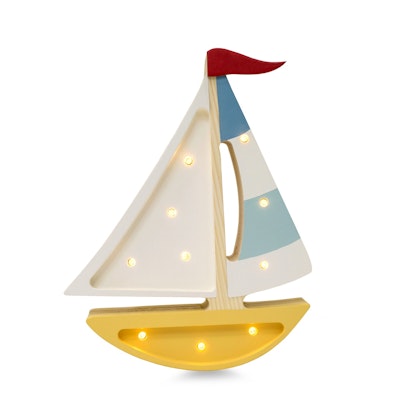 Little Lights, Night lamp for the children's room, Sailboat mustard