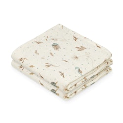 Cam cam, muslinfilt 2-pack, Sea garden