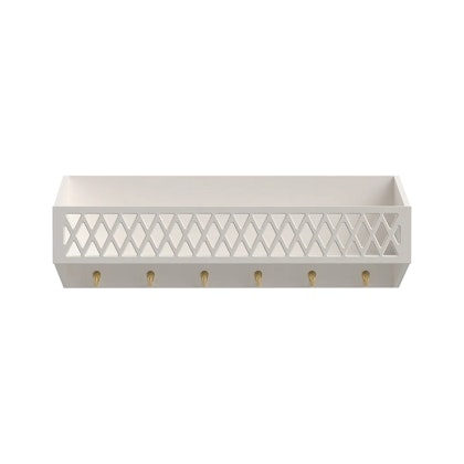 Cam Cam, Harlequin shelf with hooks, light sand