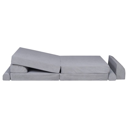 Meow, Buildable children's sofa armchair mattress premium, grey
