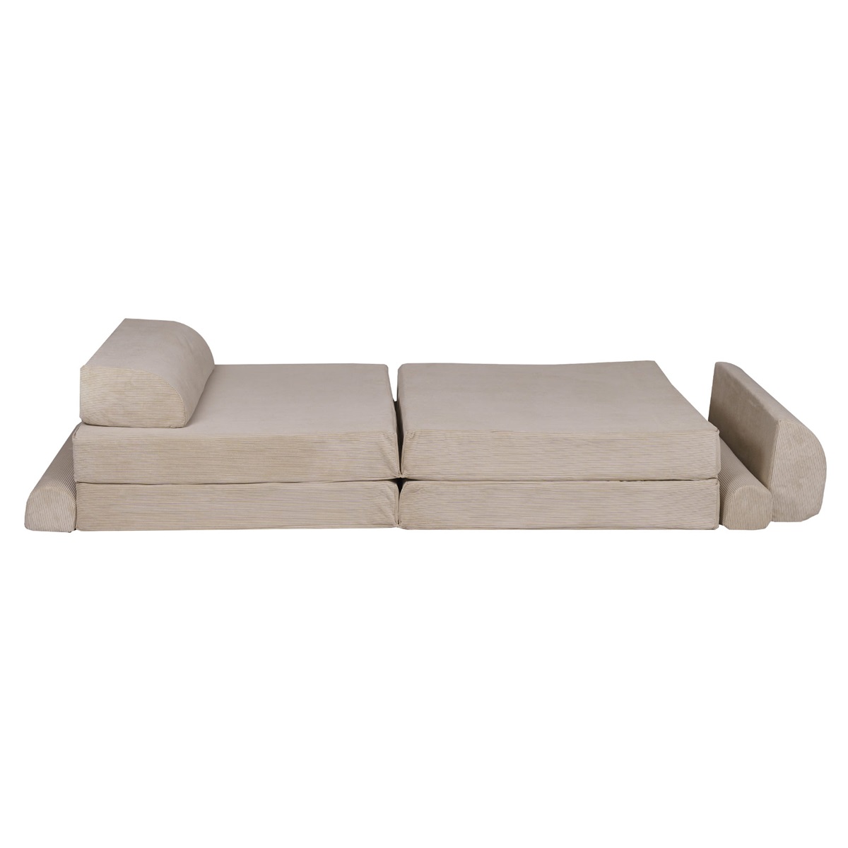 Meow, Buildable children's sofa armchair mattress premium, ecru 
