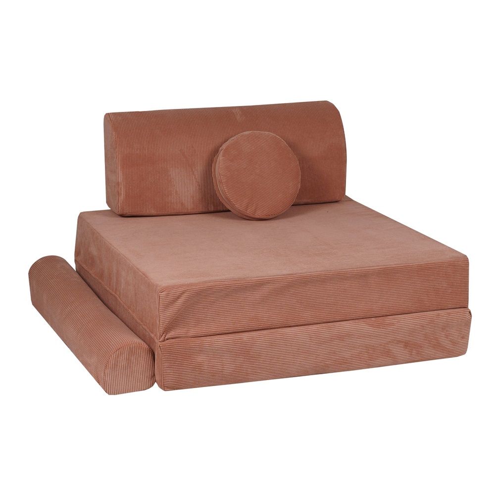 Meow, Buildable children's sofa armchair mattress premium, brick 