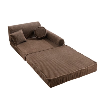 Meow, Buildable children's sofa furniture set premium corduroy, brown