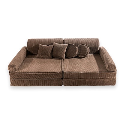 Meow, Buildable children's sofa furniture set premium corduroy, brown