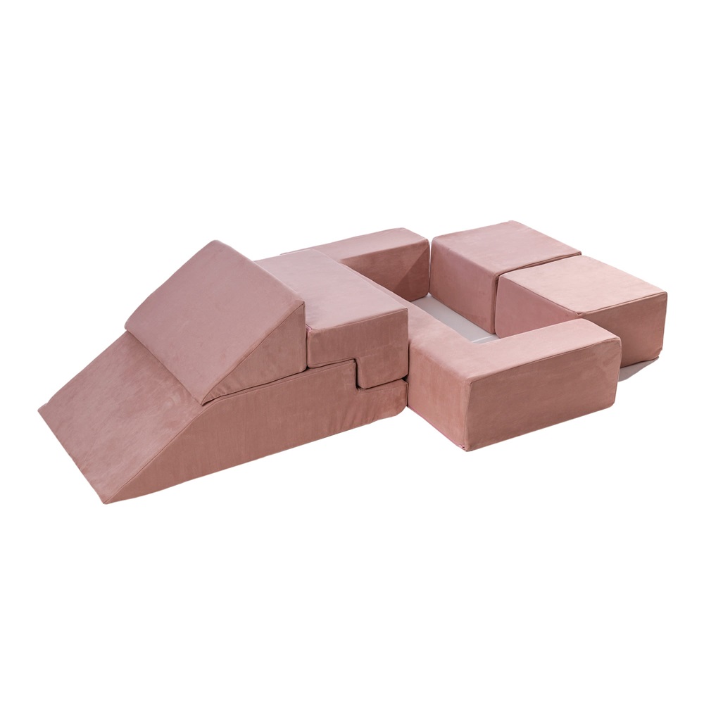 Meow, Byggbar multifunktionell lekplats sammet, rosa 
