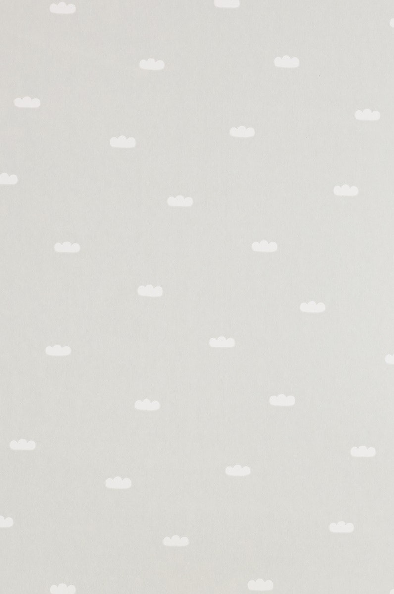 Majvillan, wallpaper for the children's room Dreamy clouds, soft grey 