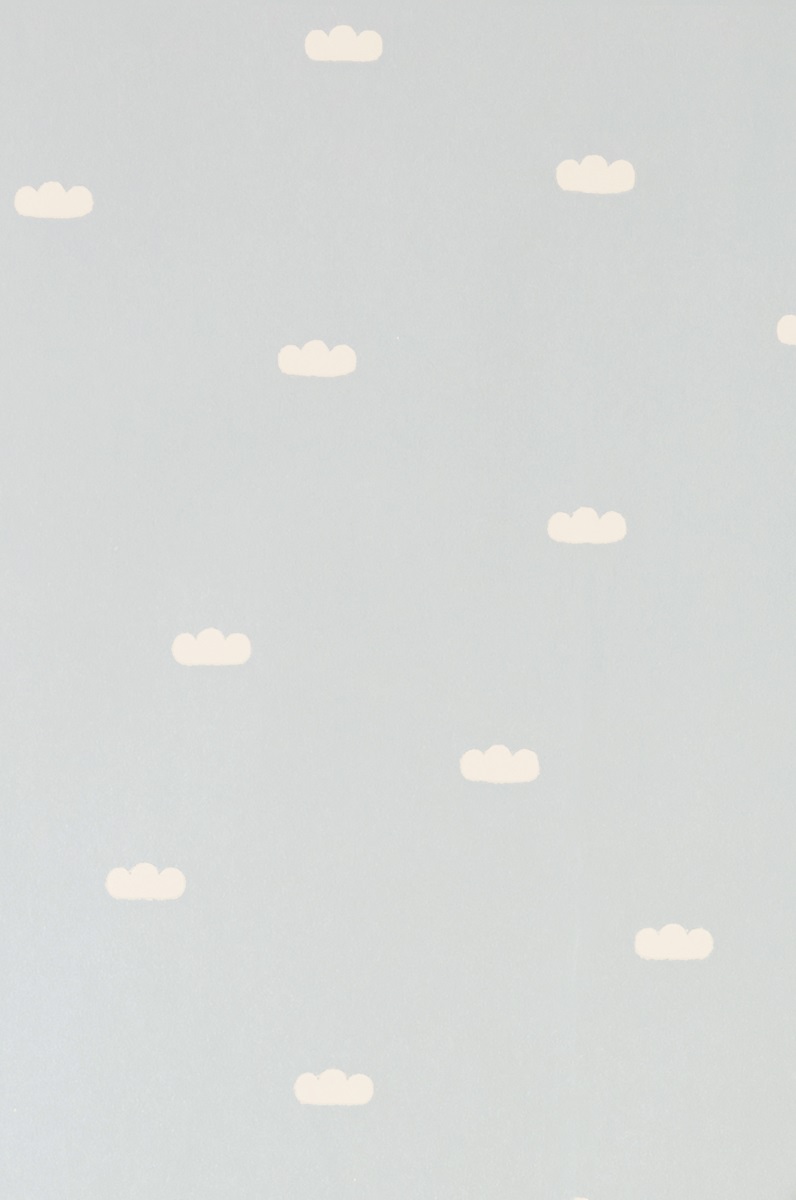 Majvillan, wallpaper for the children's room Dreamy clouds, dusty blue 