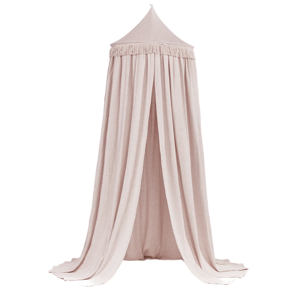 Boho twist powder pink bed canopy maxi, Cotton & Sweets 