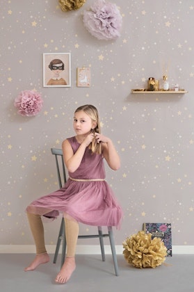 Majvillan, wallpaper for the children's room Twinkle, dusty lilac