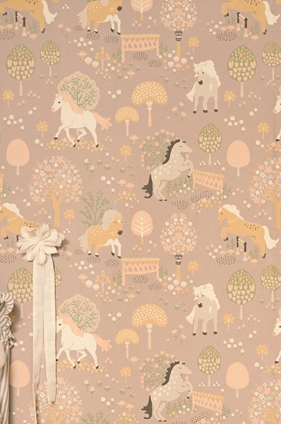 Majvillan, wallpaper for the children's room My sweet pony, old lilac 