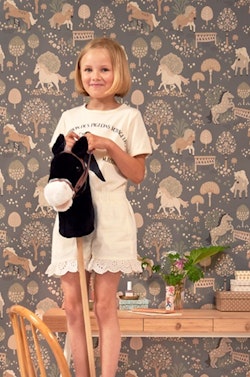 Majvillan, tapet till barnrummet My sweet pony, mignight blue